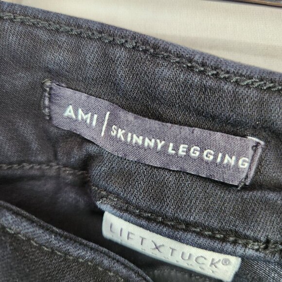 NYDJ Ami Skinny Leggings Denim Jeans Women's 12P Black Stretch Mid Rise Pants - Picture 10 of 12